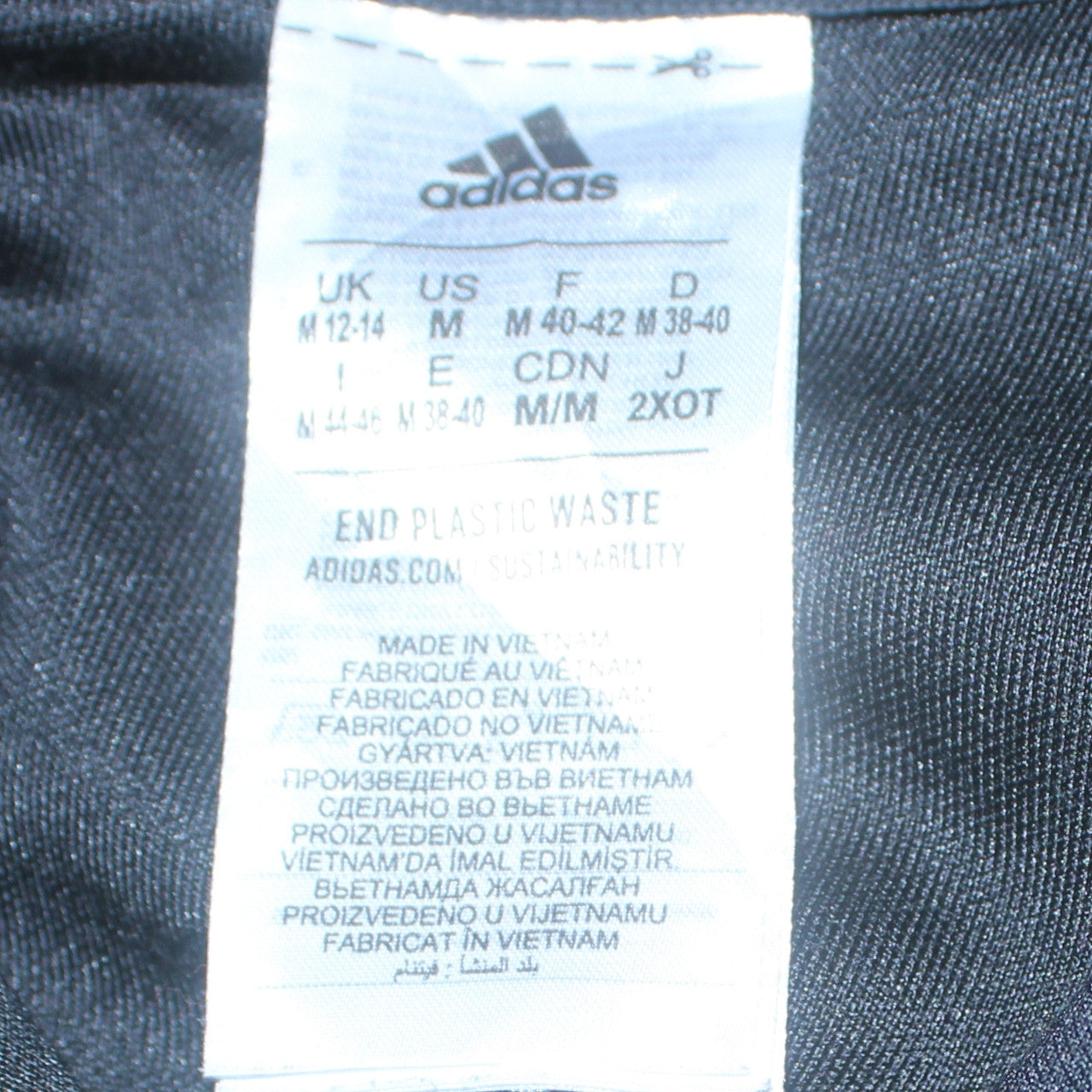 Womens UK Size M adidas Black Full Zip Hoodie