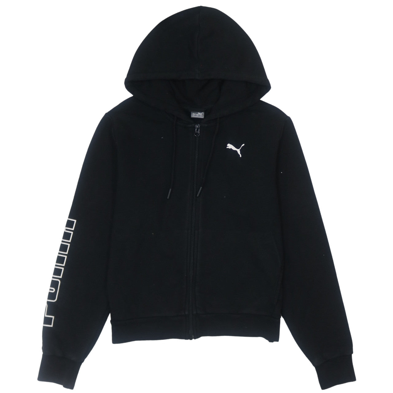 Womens UK Size S PUMA Black Full Zip Hoodie