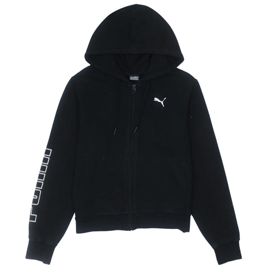 Womens UK Size S PUMA Black Full Zip Hoodie