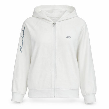 Womens UK Size XS Reebok White Full Zip Hoodie