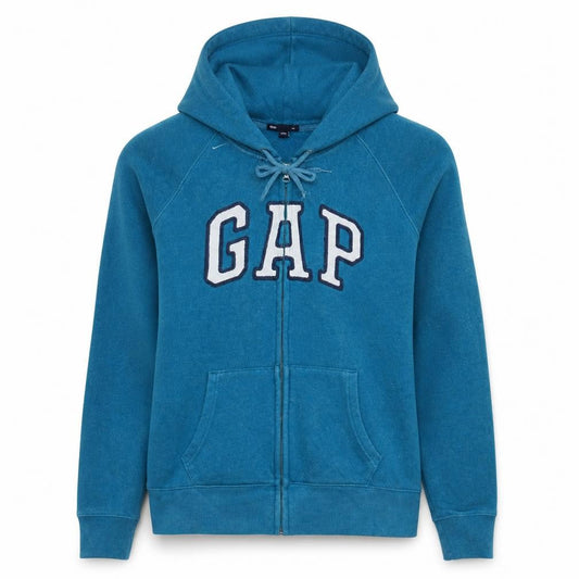 Gap Women Blue Full Zip Hoodie Sweatshirt Size M Cotton Blend