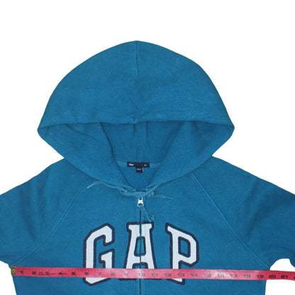 Womens UK Size M Gap Blue Full Zip Hoodie