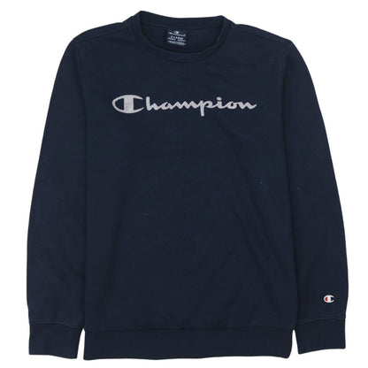 Champion Boys Blue Crew Neck Logo Pullover Sweatshirt 13-14 Years