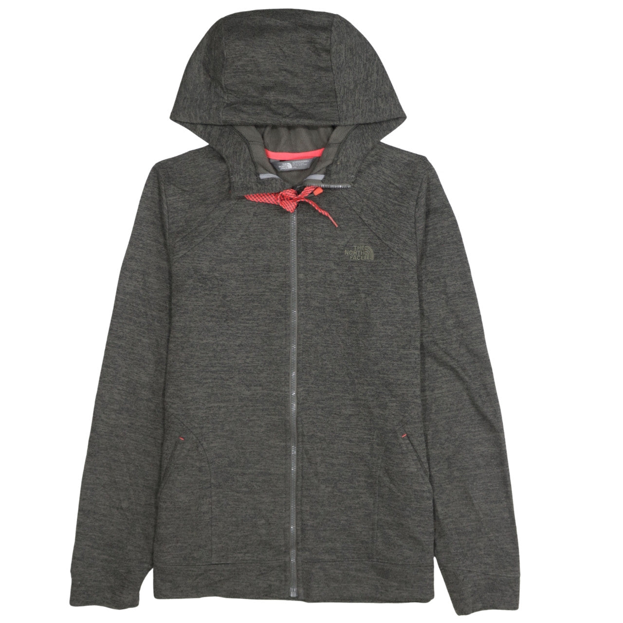 Womens UK Size L The North Face Grey Full Zip Hoodie