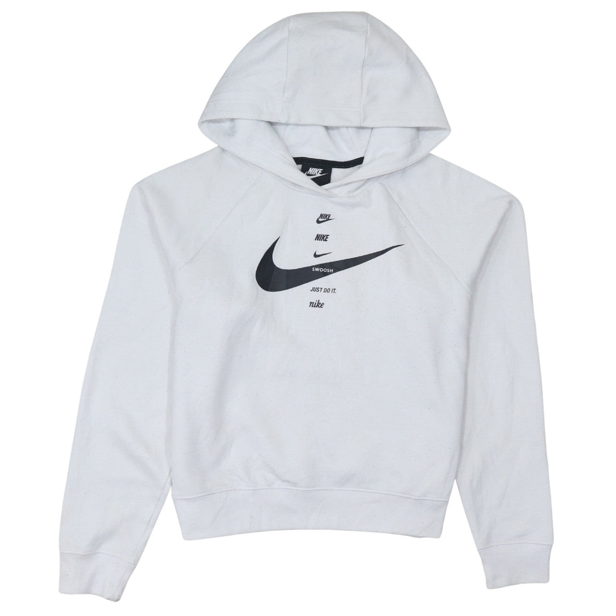 Womens UK Size S Nike White Pullover Hoodie
