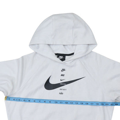 Womens UK Size S Nike White Pullover Hoodie