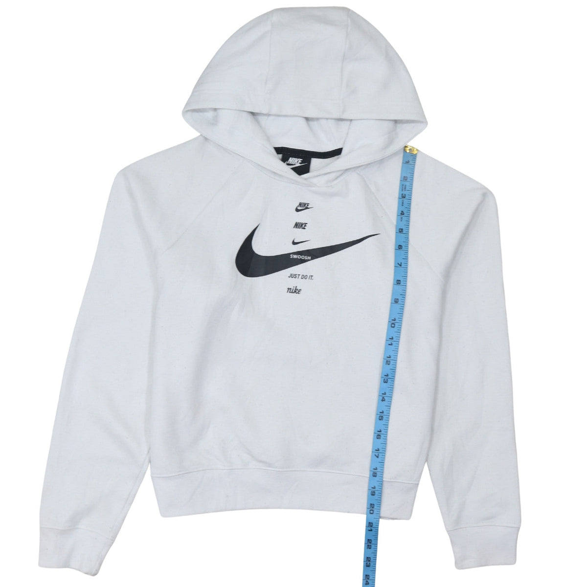 Womens UK Size S Nike White Pullover Hoodie