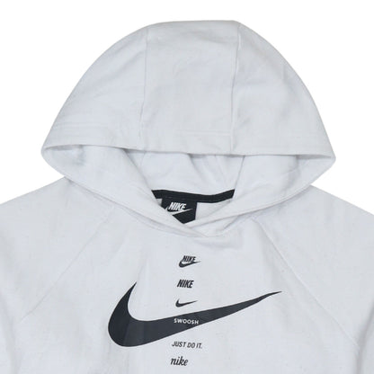 Womens UK Size S Nike White Pullover Hoodie