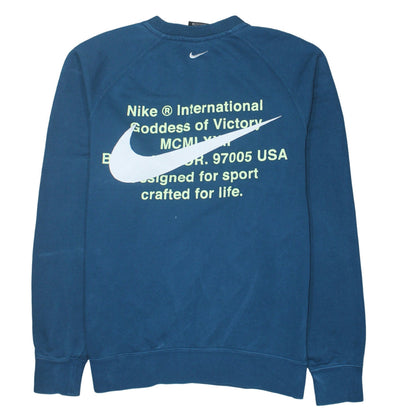 Mens UK Size M Nike Blue Pullover Sweatshirt