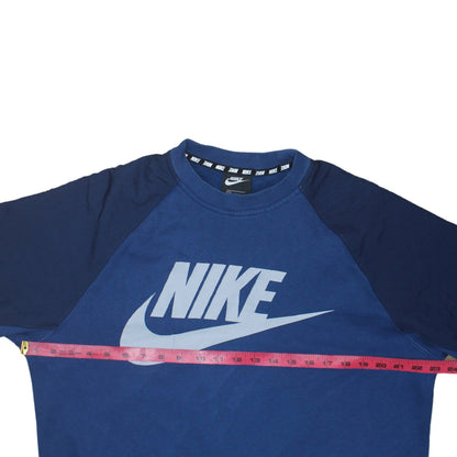 Mens UK Size M Nike Blue Pullover Sweatshirt