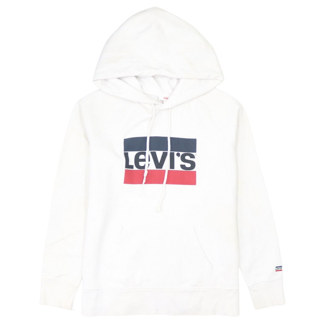 Mens UK Size M Levi's White Pullover Hoodie