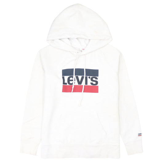 Mens UK Size M Levi's White Pullover Hoodie