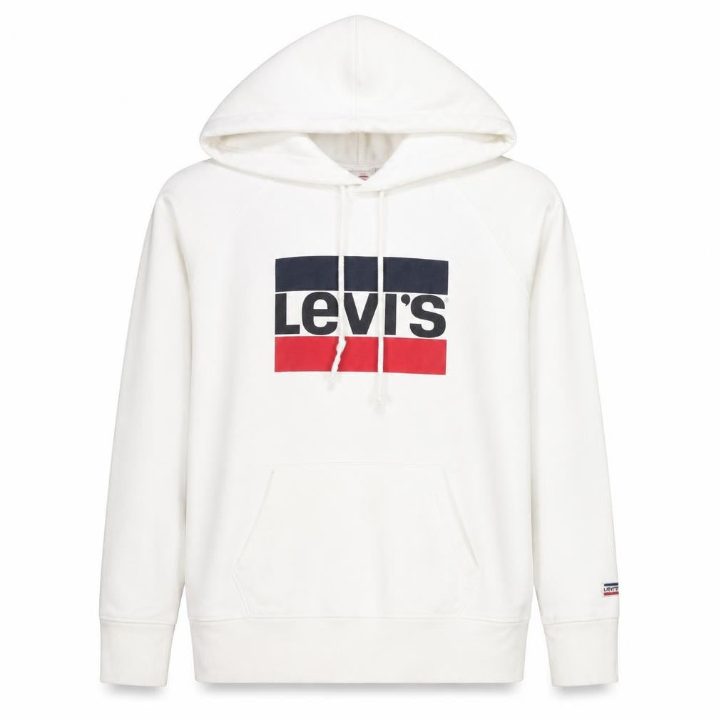 Mens UK Size M Levi's White Pullover Hoodie