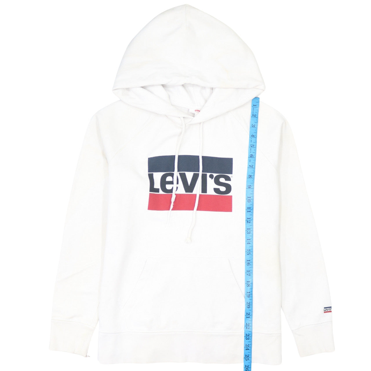 Mens UK Size M Levi's White Pullover Hoodie
