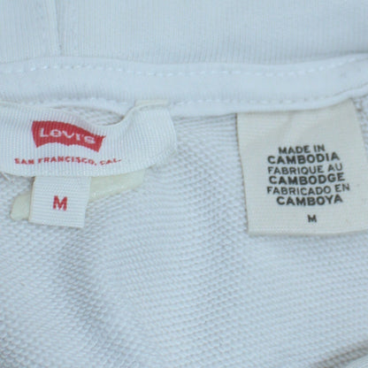 Mens UK Size M Levi's White Pullover Hoodie