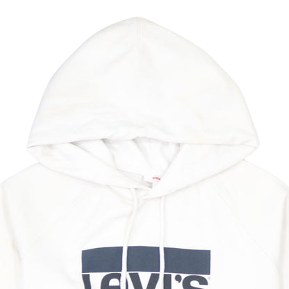 Mens UK Size M Levi's White Pullover Hoodie