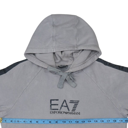 Mens UK Size L Emporio Armani Grey Pullover Hoodie