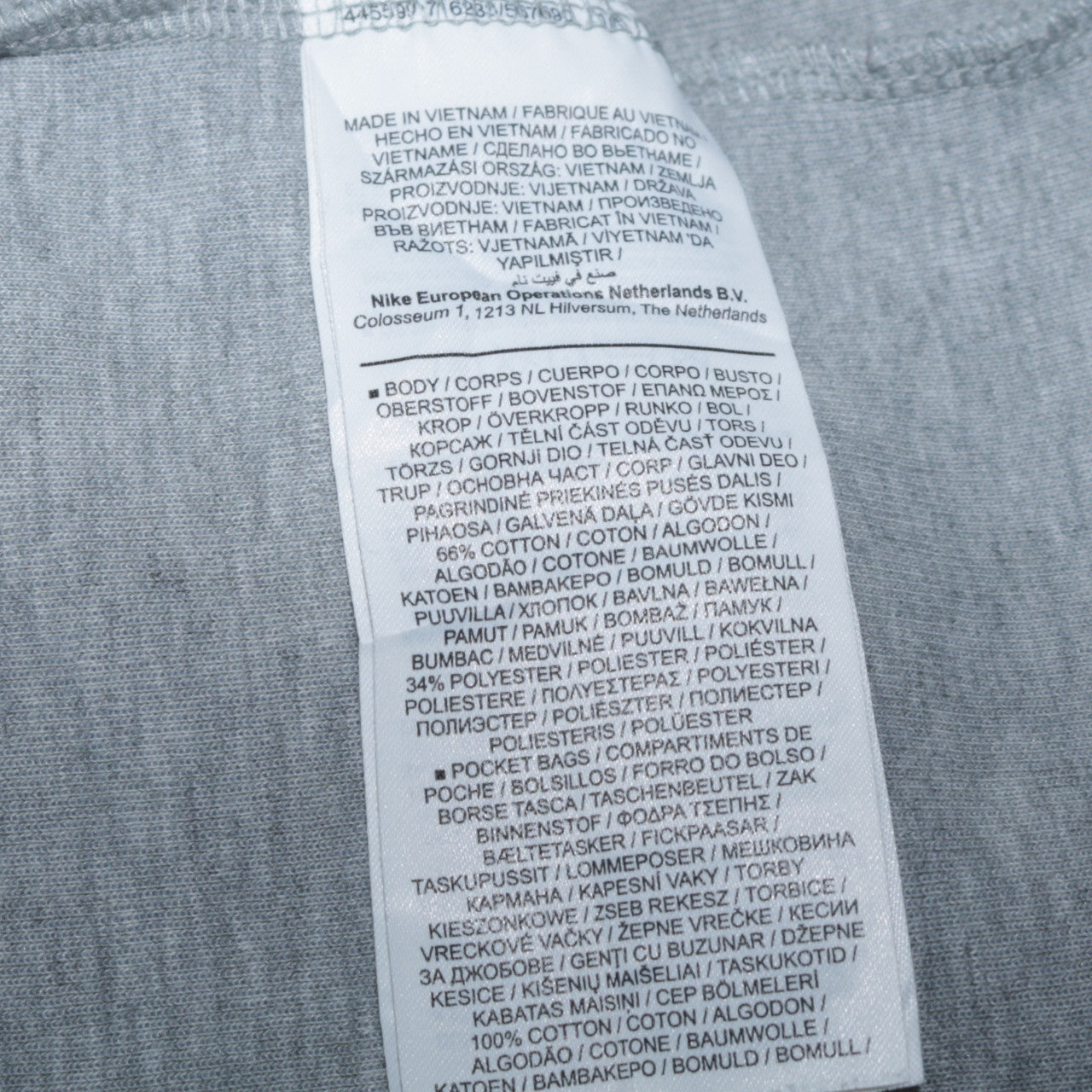Mens UK Size XS Nike Grey Pullover Hoodie