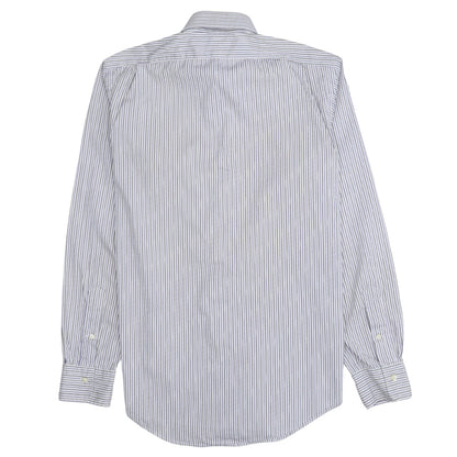 Ralph Lauren Men's Blue Striped Button-Up Shirt Size 15.5 Regent Custom Fit