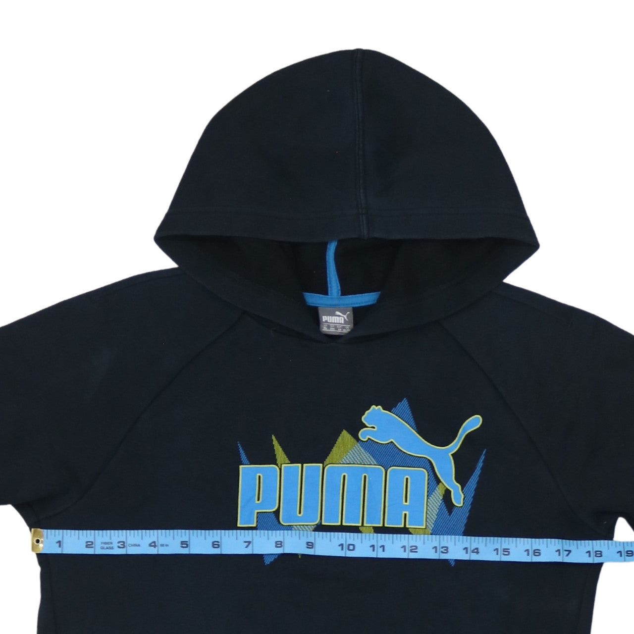 Teens UK Size 164 PUMA Black Pullover Hoodie