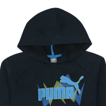 Teens UK Size 164 PUMA Black Pullover Hoodie