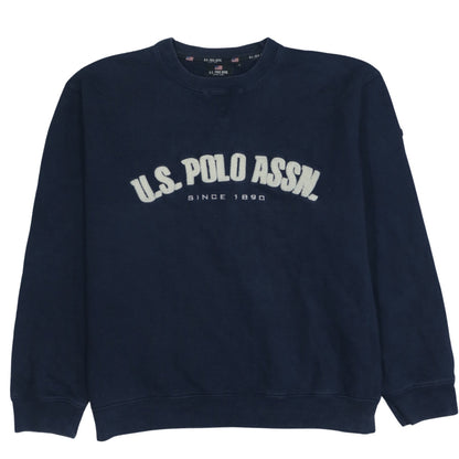 Mens UK Size L U.S. Polo Assn. Blue Pullover Sweatshirt