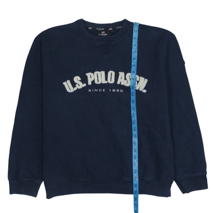 Mens UK Size L U.S. Polo Assn. Blue Pullover Sweatshirt