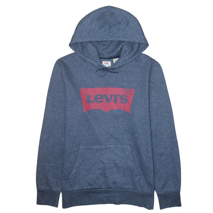 Mens UK Size L Levi's Blue Pullover Hoodie