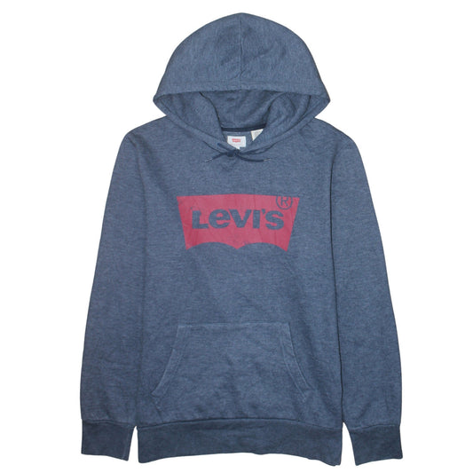 Mens UK Size L Levi's Blue Pullover Hoodie