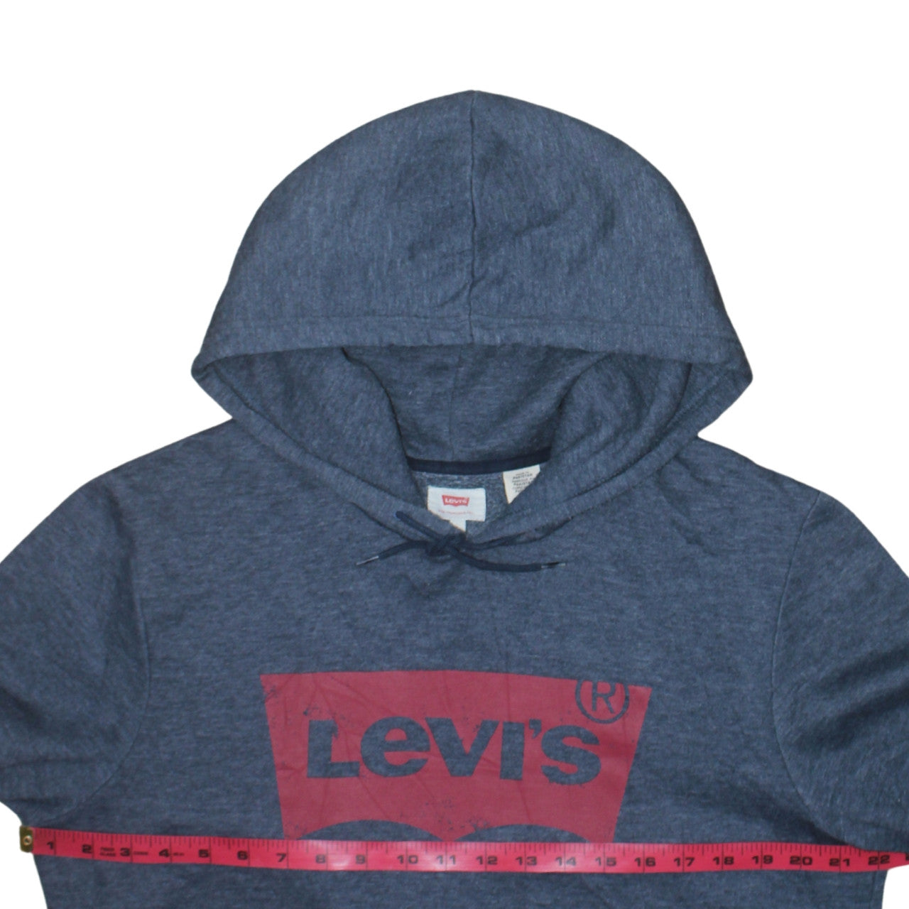 Mens UK Size L Levi's Blue Pullover Hoodie