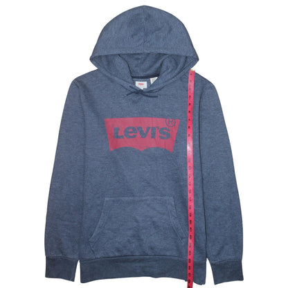 Mens UK Size L Levi's Blue Pullover Hoodie