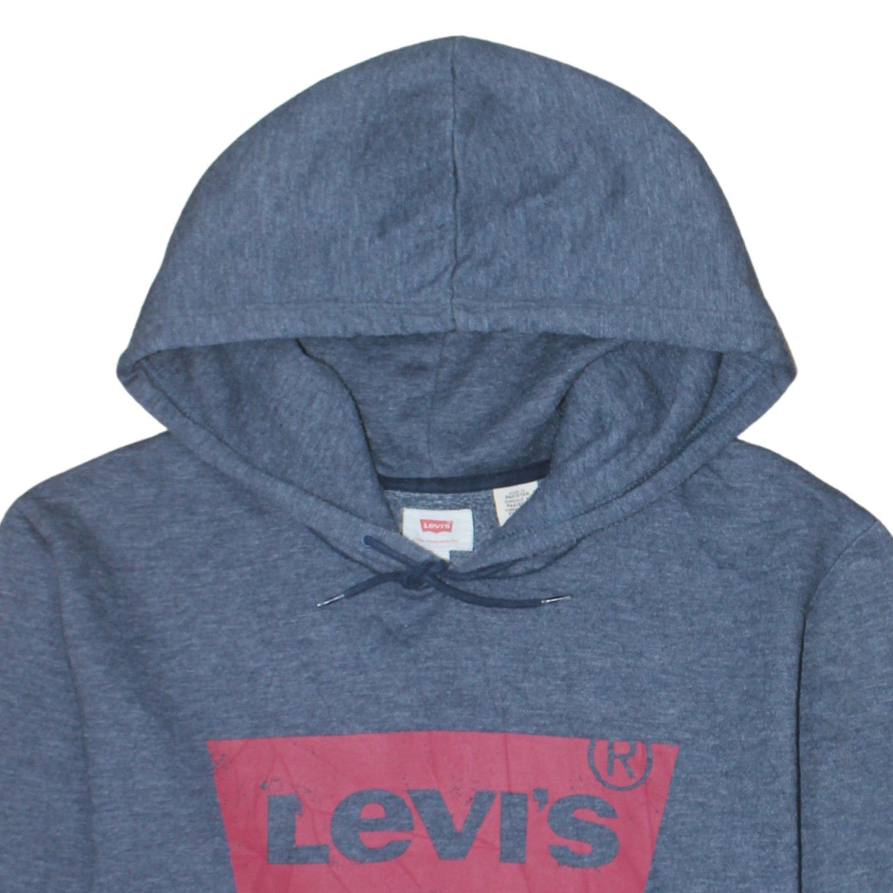 Mens UK Size L Levi's Blue Pullover Hoodie
