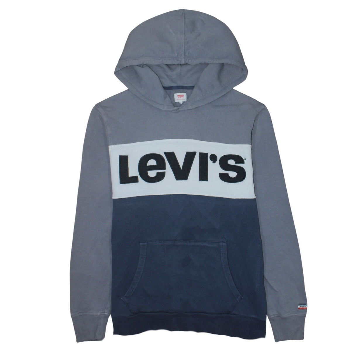 Mens UK Size M Levi's Blue Pullover Hoodie