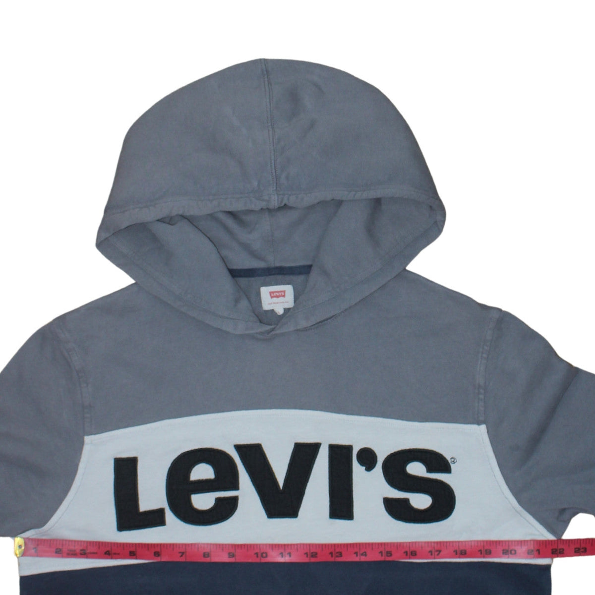 Mens UK Size M Levi's Blue Pullover Hoodie