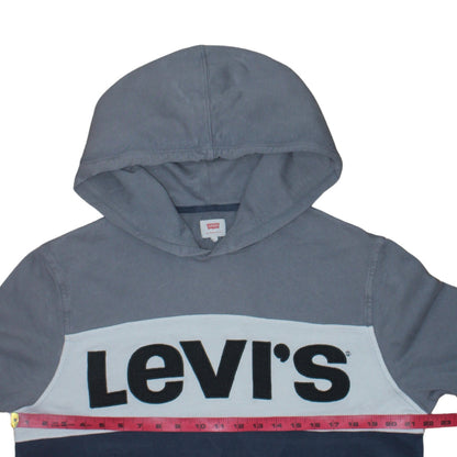 Mens UK Size M Levi's Blue Pullover Hoodie