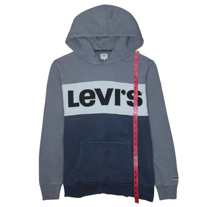 Mens UK Size M Levi's Blue Pullover Hoodie