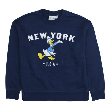 Womens UK Size XS Disney Blue Pullover Sweatshirt