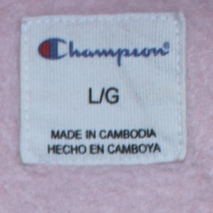 Womens UK Size L Champion Pink Pullover Hoodie