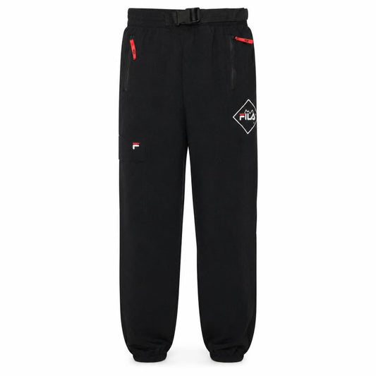 Front view of Fila Men's Black XS Jogger Activewear Trousers with Belted Waist