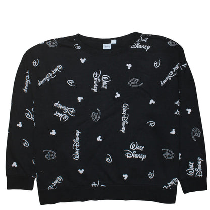 Womens UK Size 2XL Disney Black Pullover Sweatshirt