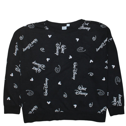 Womens UK Size 2XL Disney Black Pullover Sweatshirt