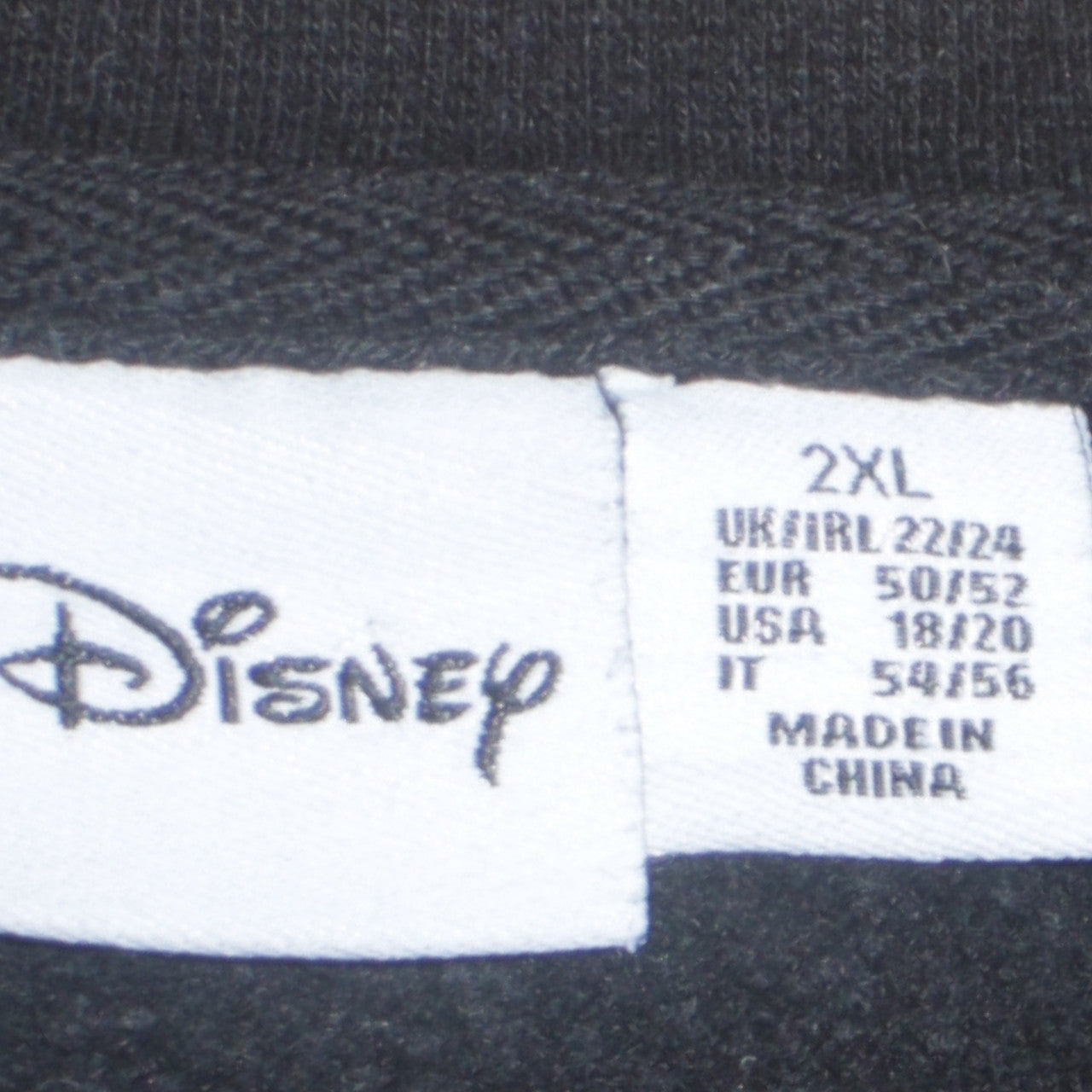 Womens UK Size 2XL Disney Black Pullover Sweatshirt