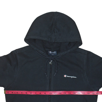 Mens UK Size S Champion Black Full Zip Hoodie