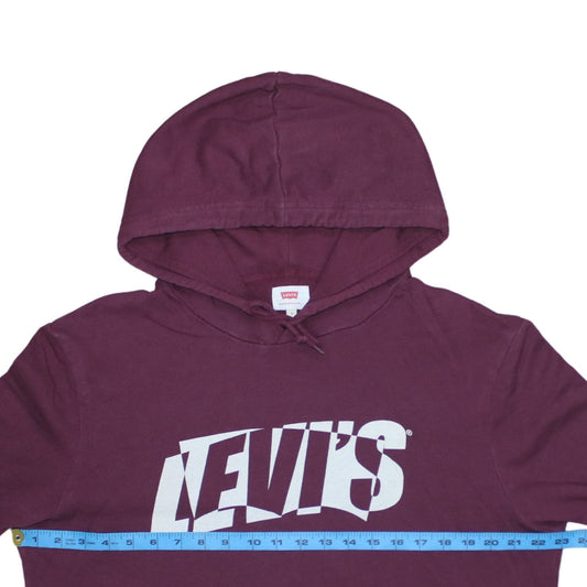Mens UK Size L Levi's Purple Pullover Hoodie