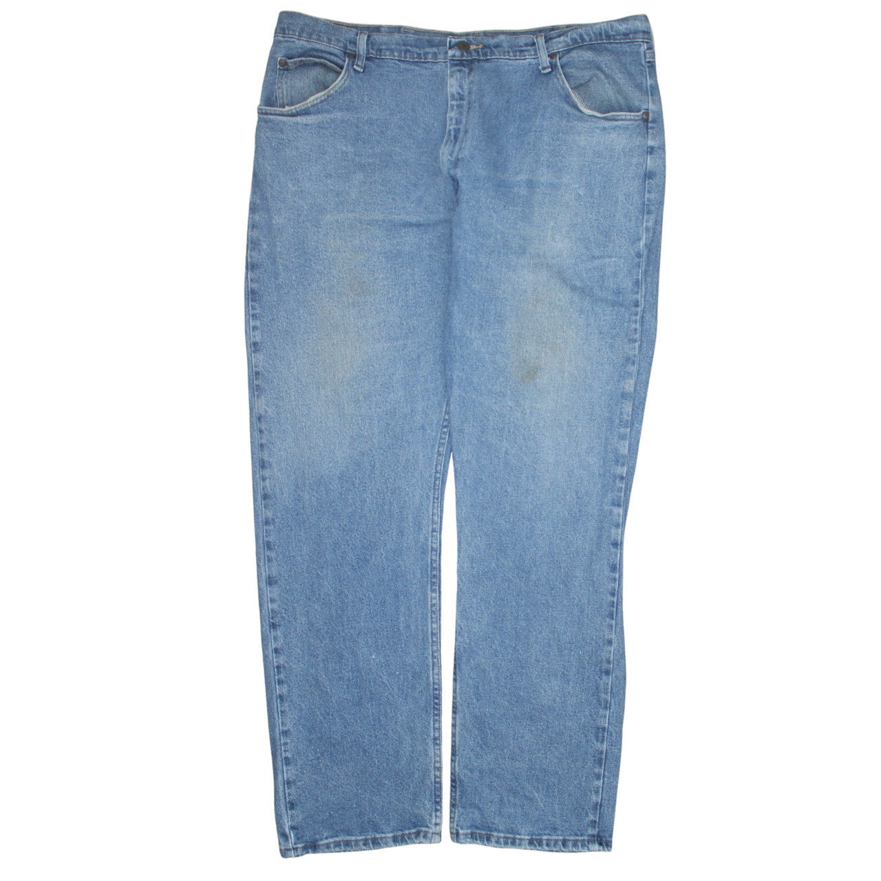 Mens UK Size XL Wrangler Regular Fit Straight Blue Jeans