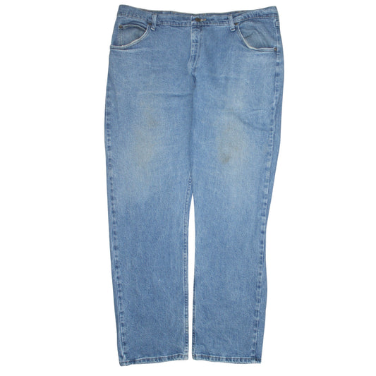 Mens UK Size XL Wrangler Regular Fit Straight Blue Jeans