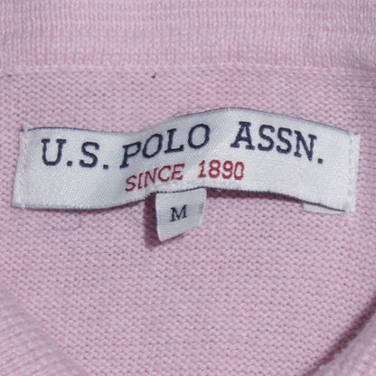 U.S. Polo Assn. Men's Pink Cotton Polo Shirt Size M Short Sleeve