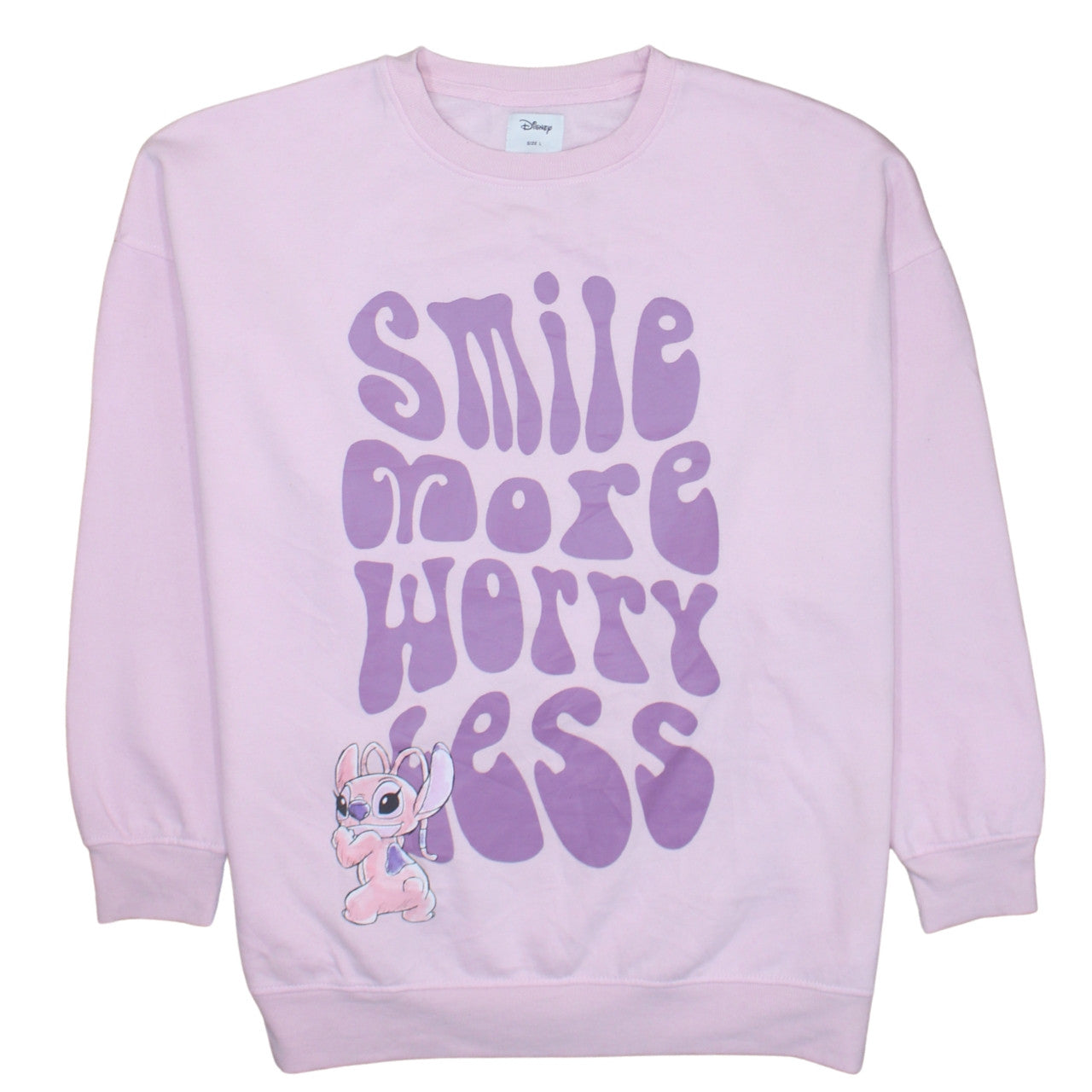 Womens UK Size L Disney Pink Pullover Sweatshirt