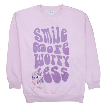 Womens UK Size L Disney Pink Pullover Sweatshirt
