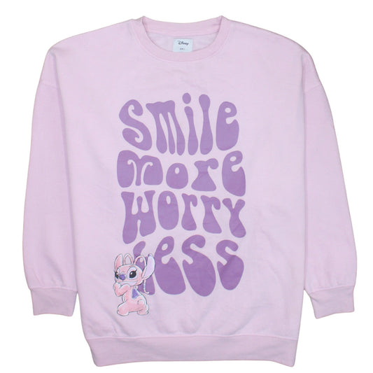 Womens UK Size L Disney Pink Pullover Sweatshirt